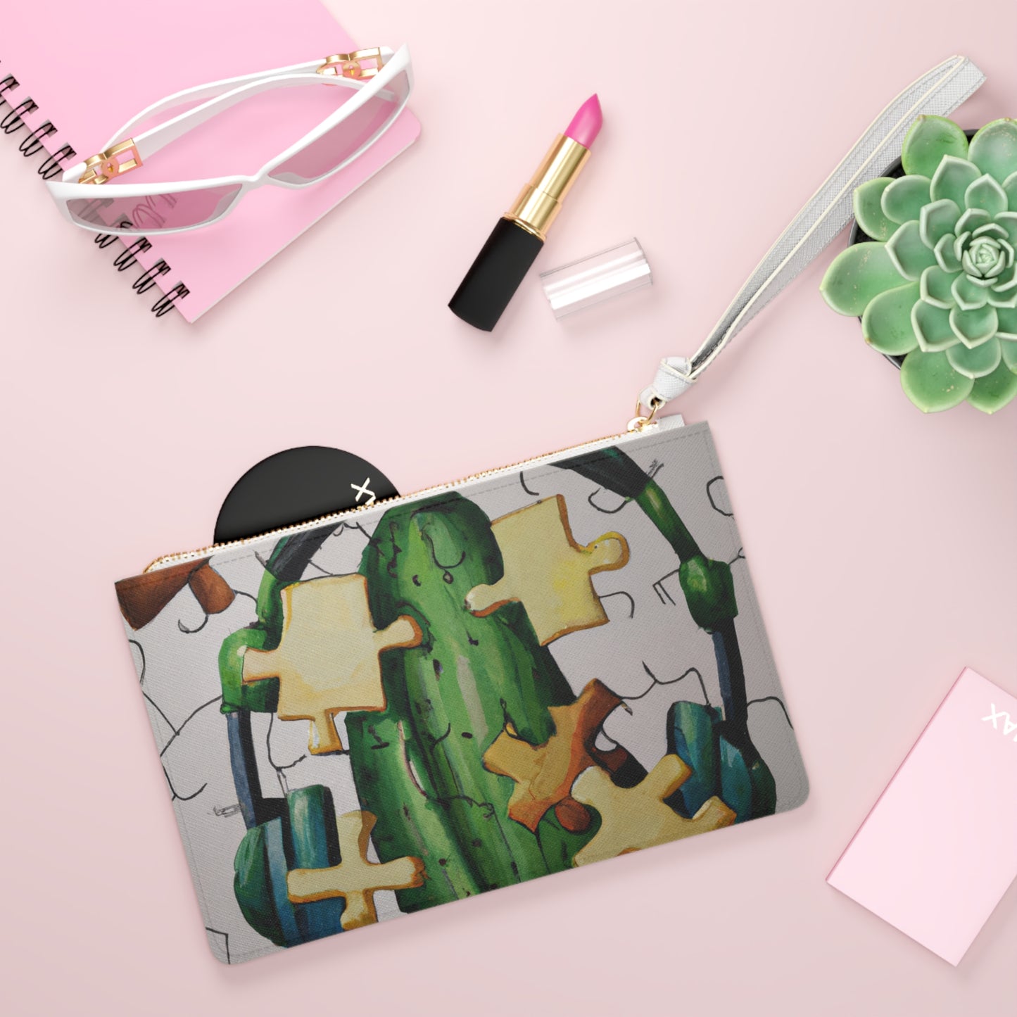 "Cactified Puzzle Time" - The Alien Clutch Bag