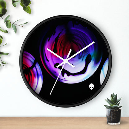 "Exploring Contrasts: A Colorful Dance of Luminance and Chromatic Aberration" - The Alien Wall Clock