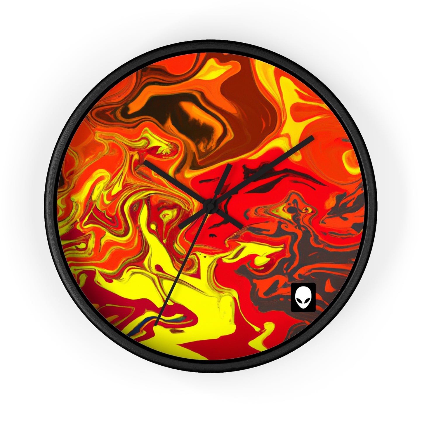 "Abstract Energy in Motion" - The Alien Wall Clock