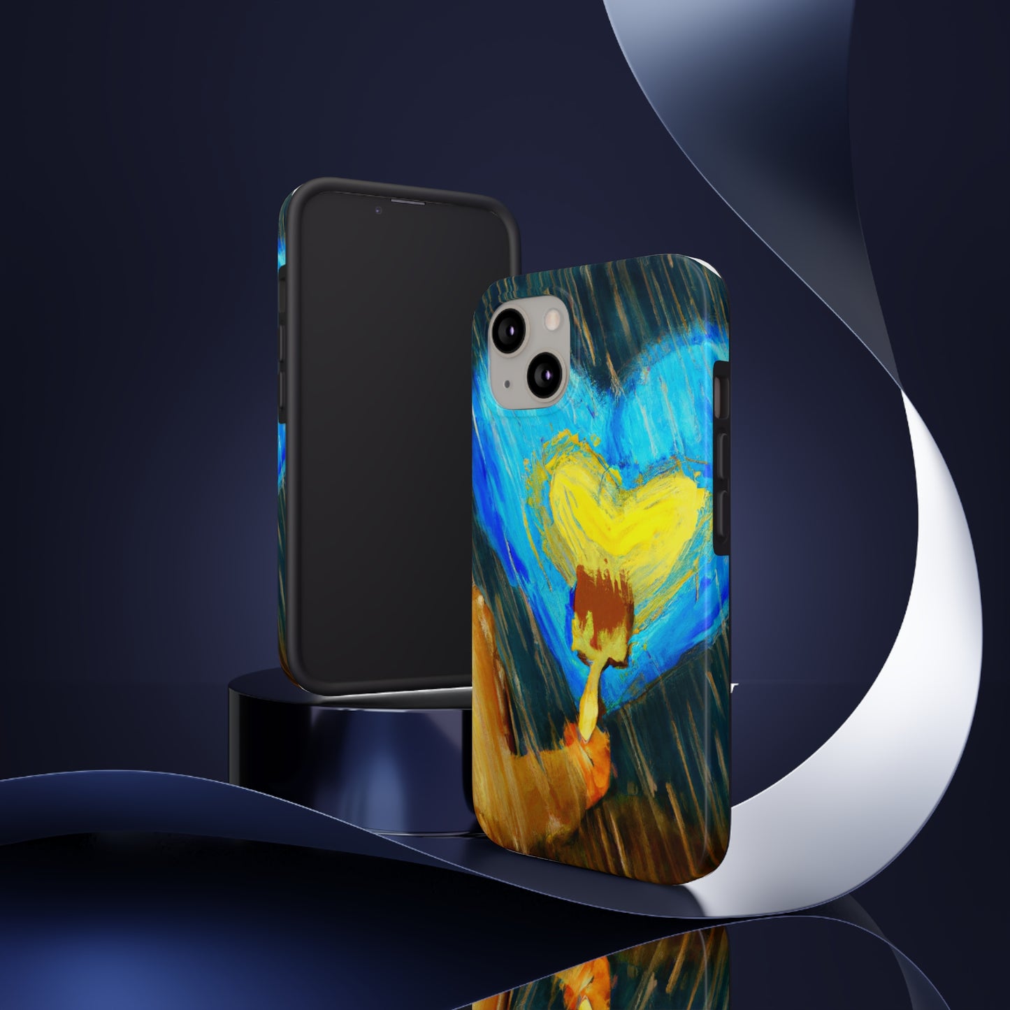 "Life-size Love in a Stormy Sky" - The Alien Tough Phone Cases