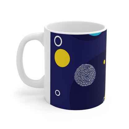 "Geometric Fusion: Bringing Your Vision to Colorful Life" - The Alien Ceramic Mug 11 oz