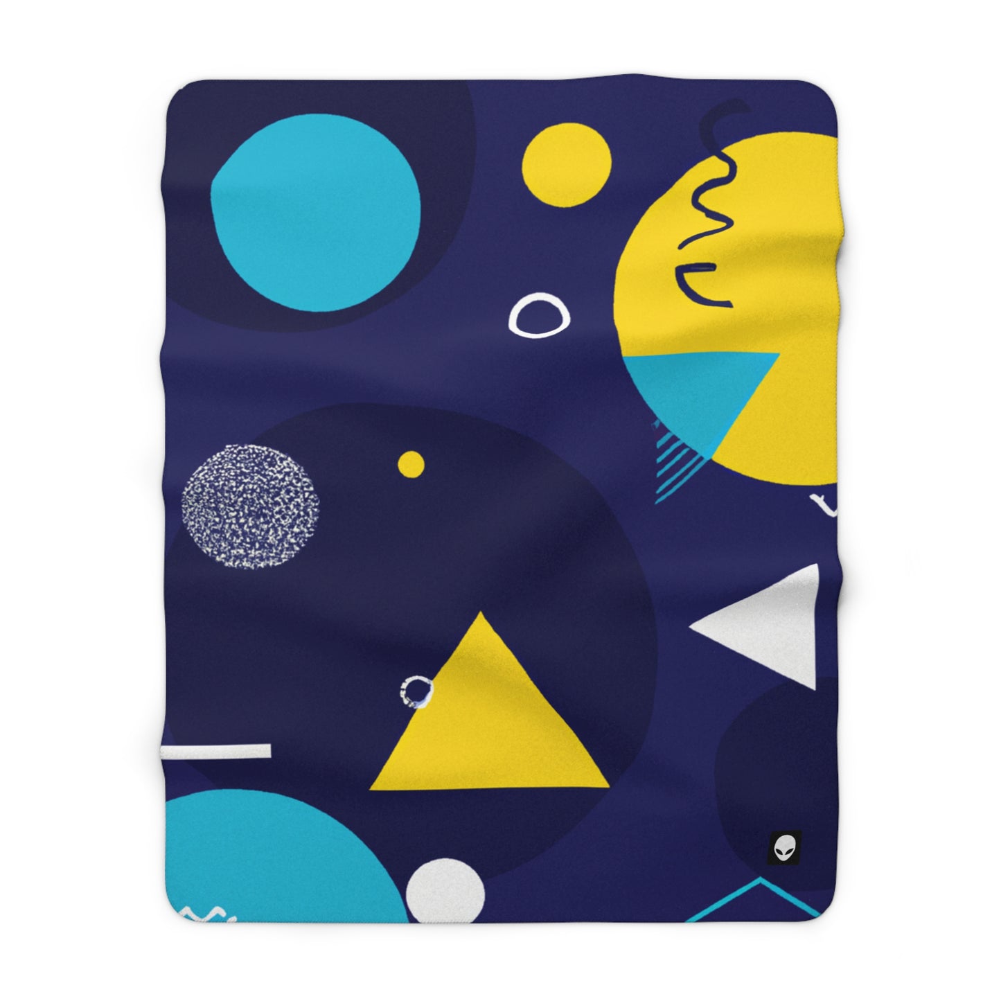 "Geometric Fusion: Bringing Your Vision to Colorful Life" - The Alien Sherpa Fleece Blanket