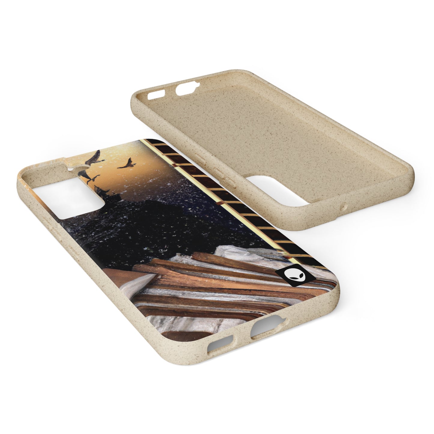 "A Tale of Storytelling Art: A Mixed Media Masterpiece" - The Alien Eco-friendly Cases