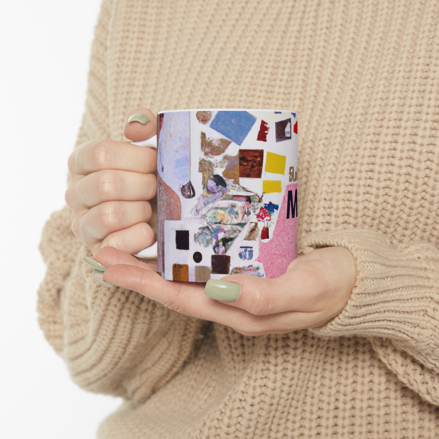 "Construyendo una identidad en línea: un collage de redes sociales" - Taza de cerámica The Alien 11 oz