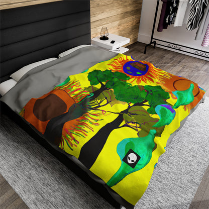 "Collision of Nature's Beauty" - The Alien Velveteen Plush Blanket