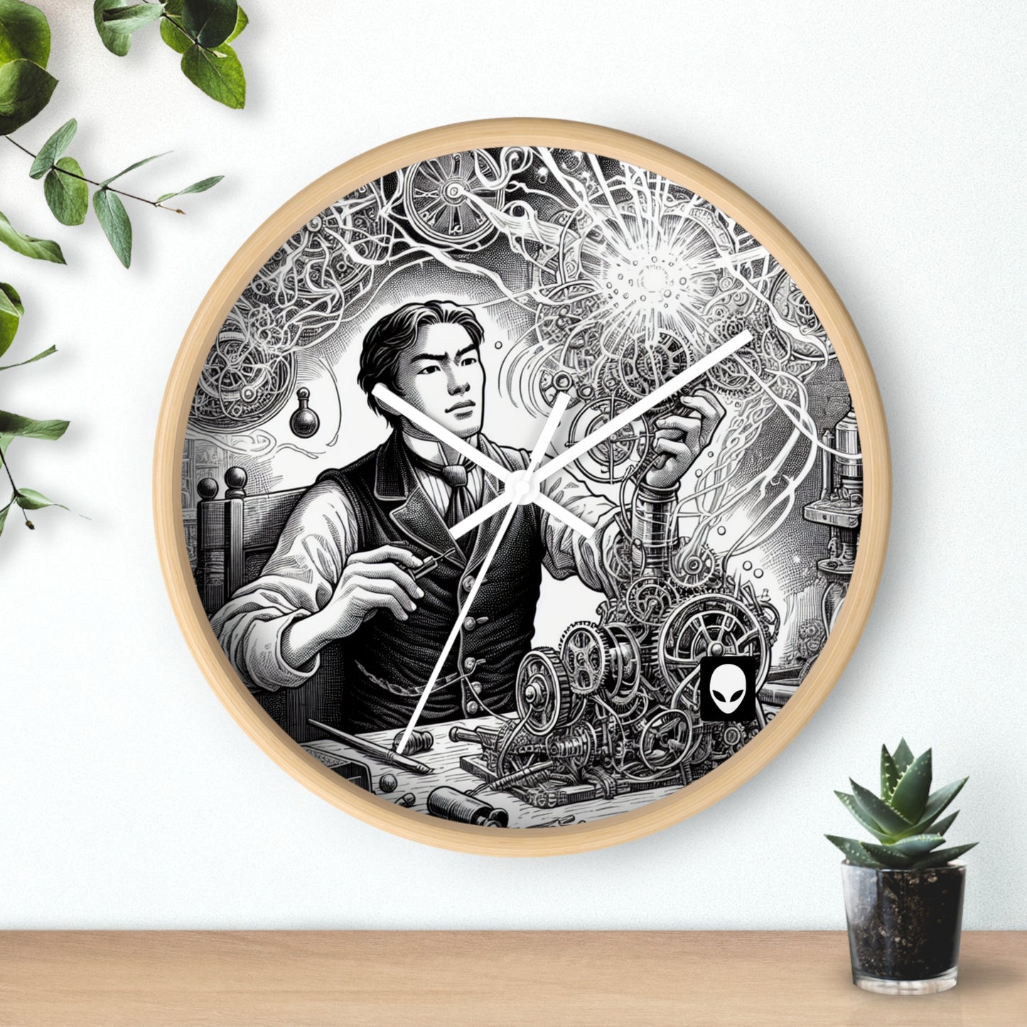 "Dream Weaver" - El reloj de pared alienígena estilo manga/anime