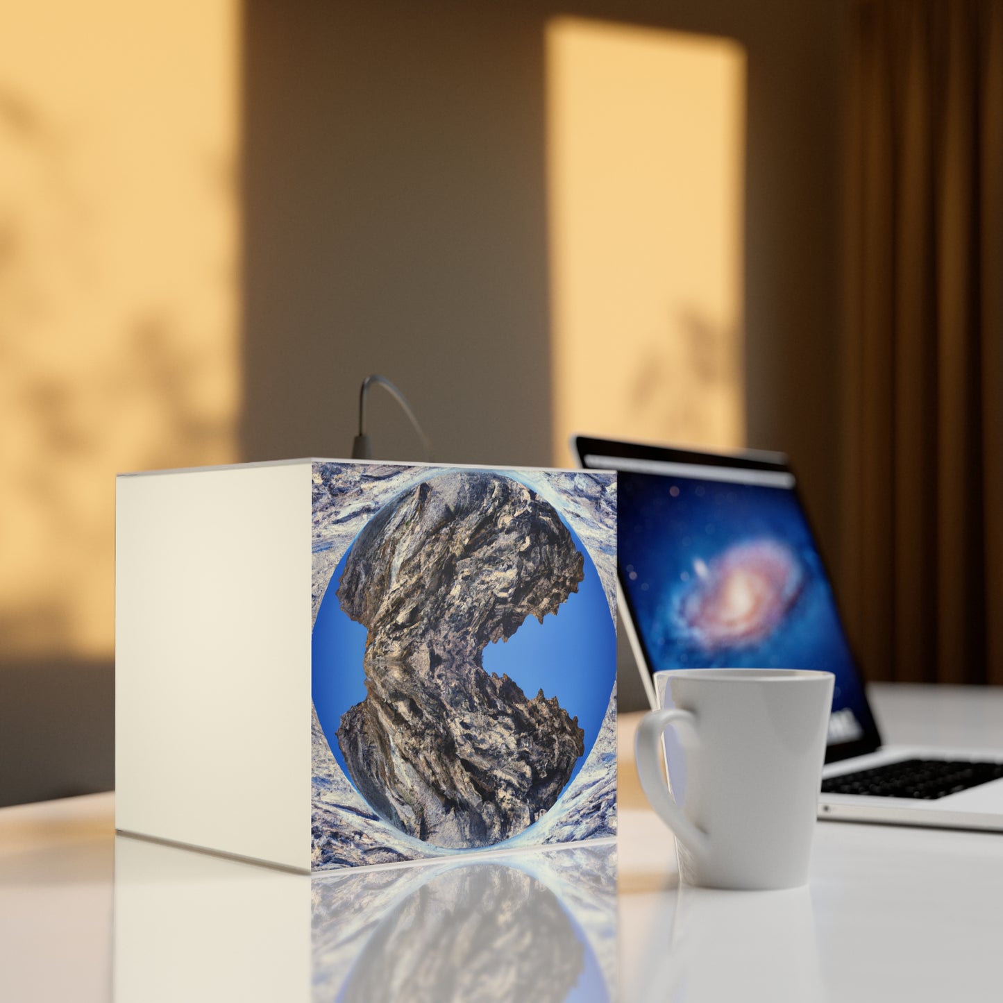 Nature in Splendor: Combining Photography with Digital Artistry - The Alien Light Cube Lamp