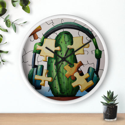 „Cactified Puzzle Time“ – Die Alien-Wanduhr