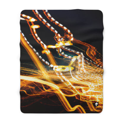 "Chaotic Disruption: An Abstract Exploration" - The Alien Sherpa Fleece Blanket