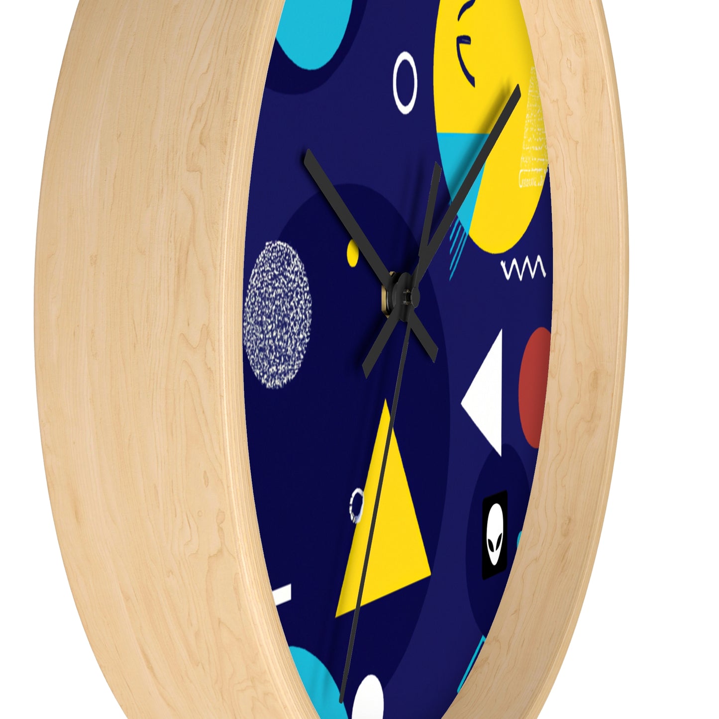 "Geometric Fusion: Bringing Your Vision to Colorful Life" - The Alien Wall Clock