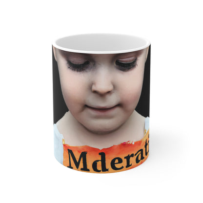 "Comienzos ansiosos: el futuro incierto de un niño". - Taza de cerámica The Alien 11 oz