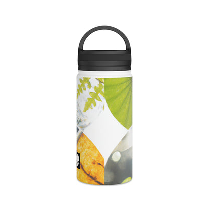 "Earth's Splendor: A Colorful Collage of Natural Wonders" - The Alien Stainless Steel Water Bottle, Handle Lid