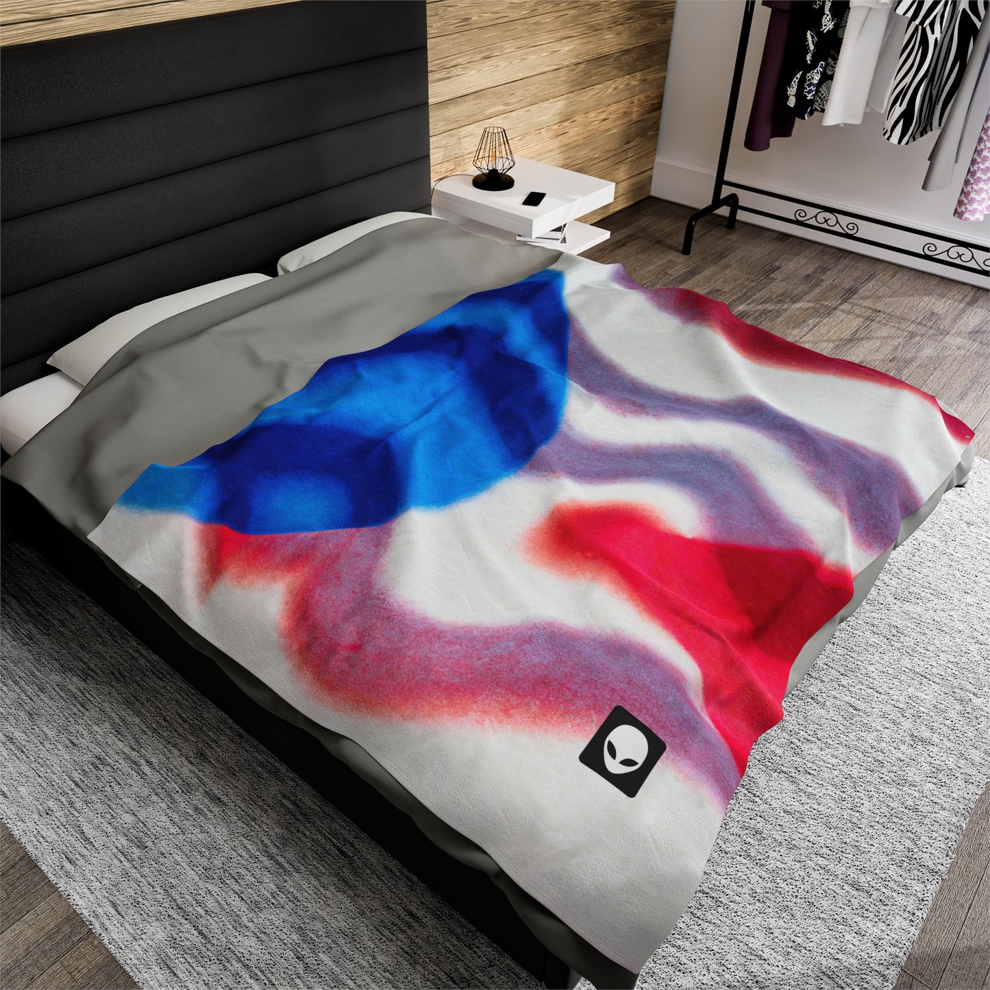 „Illuminated Reflection: Licht und Schatten durch Kunst erforschen“ – The Alien Velveteen Plush Blanket