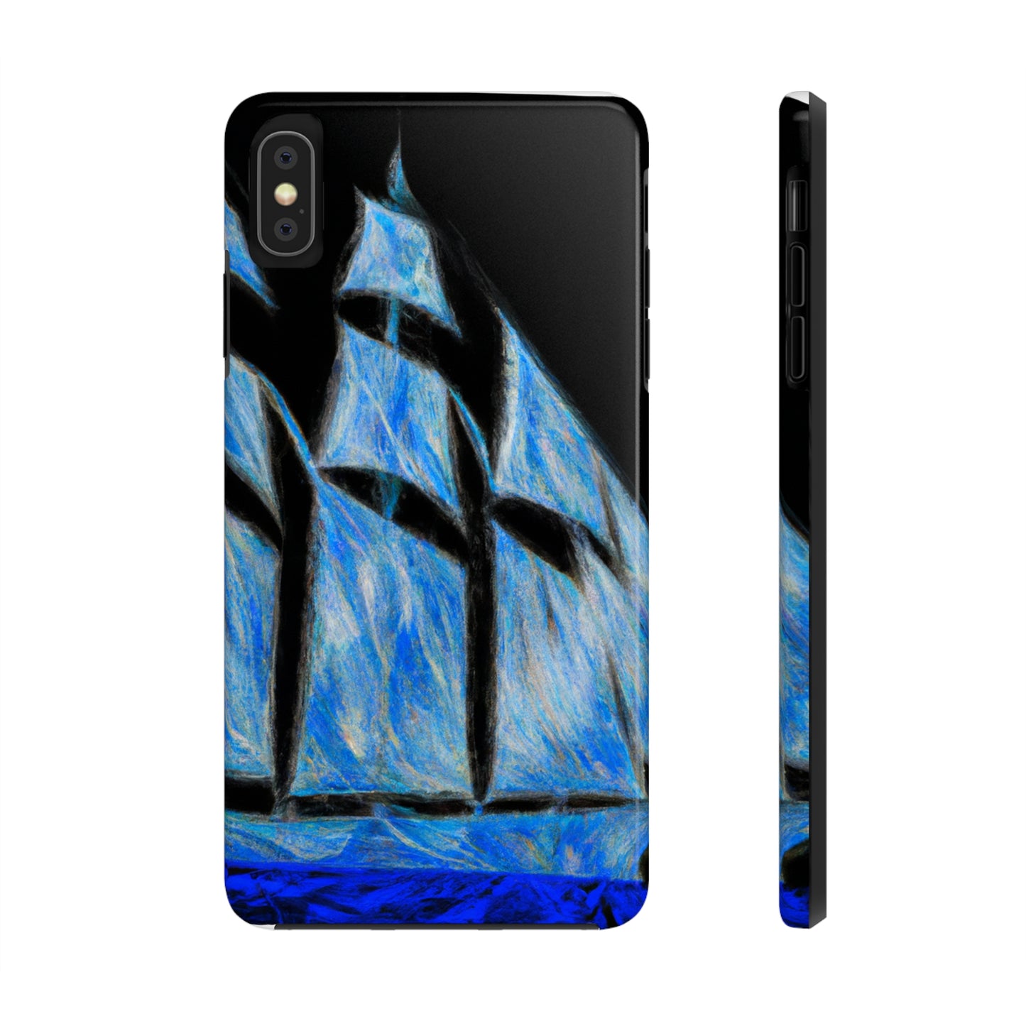 „El velero azul y las velas blancas: Una aventura de libertad en el mar“ – The Alien Tough Phone Cases