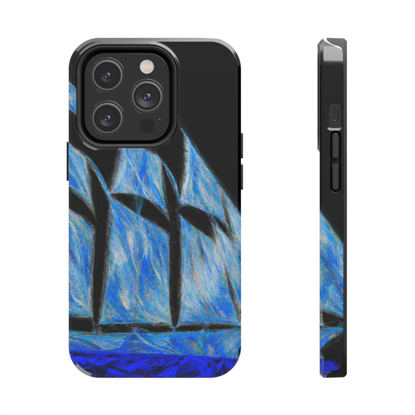 „El velero azul y las velas blancas: Una aventura de libertad en el mar“ – The Alien Tough Phone Cases