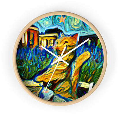 "A Cat Amongst the Celestial Tea Leaves" - The Alien Wall Clock