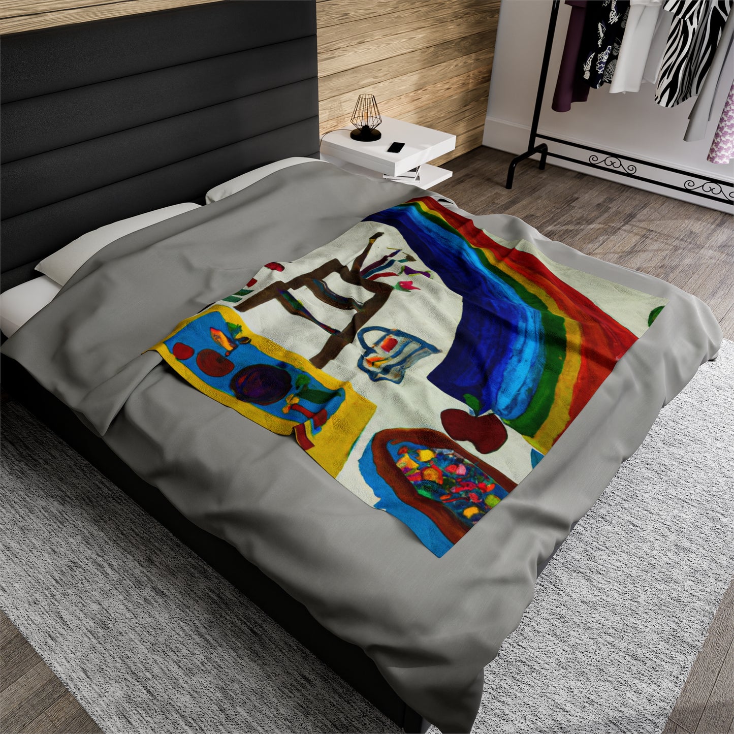 "A Fanciful Rainbow of Possibilities" - The Alien Velveteen Plush Blanket