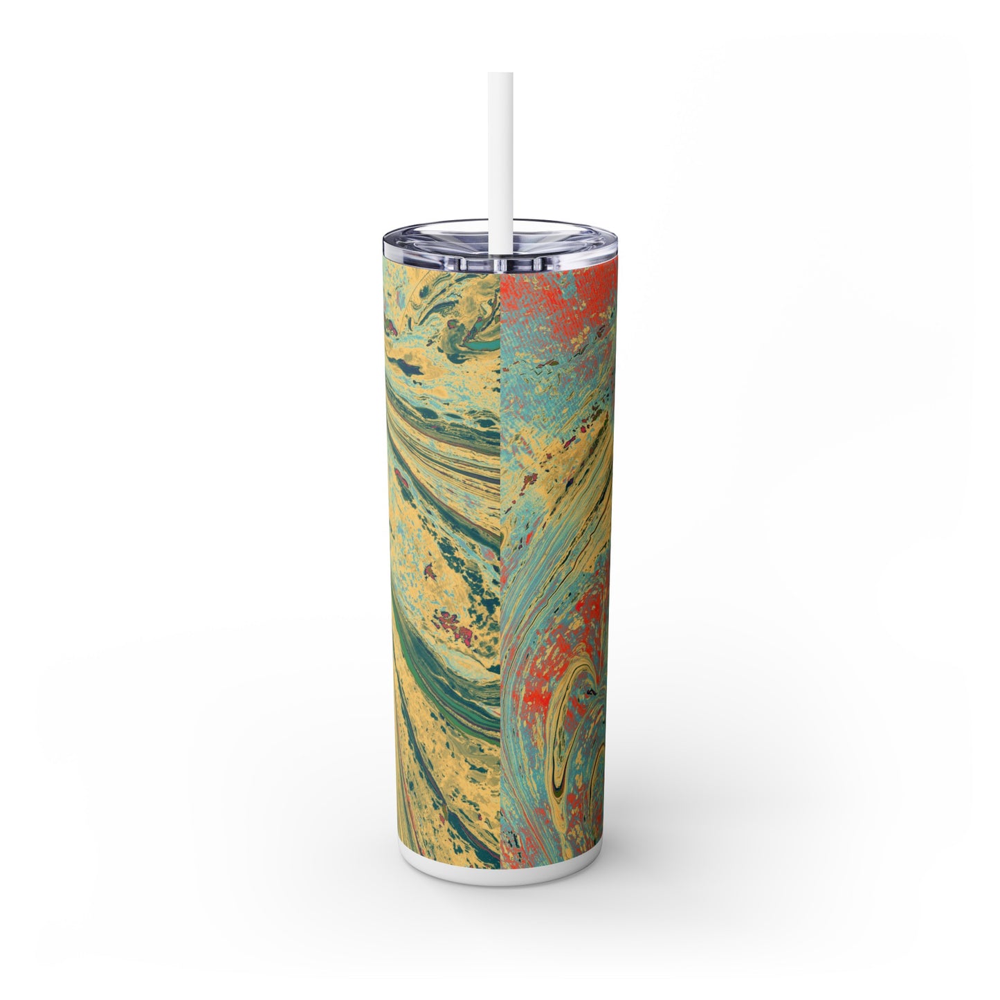 Die kunstvolle Reise - Der Alien Maars® Skinny Tumbler mit Strohhalm 20oz