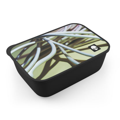 "Abstract Artistry: Constructing Emotion from Common Objects" - The Alien Eco-friendly PLA Bento Box with Band and Utensils