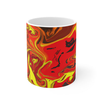 "Energía abstracta en movimiento" - Taza de cerámica The Alien 11 oz