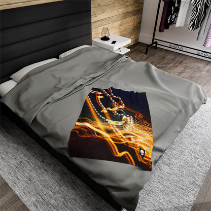 "Chaotic Disruption: An Abstract Exploration" - The Alien Velveteen Plush Blanket