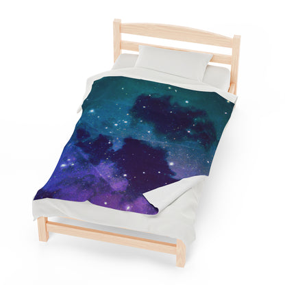 "Midnight Celestial Symphony" - The Alien Velveteen Plush Blanket