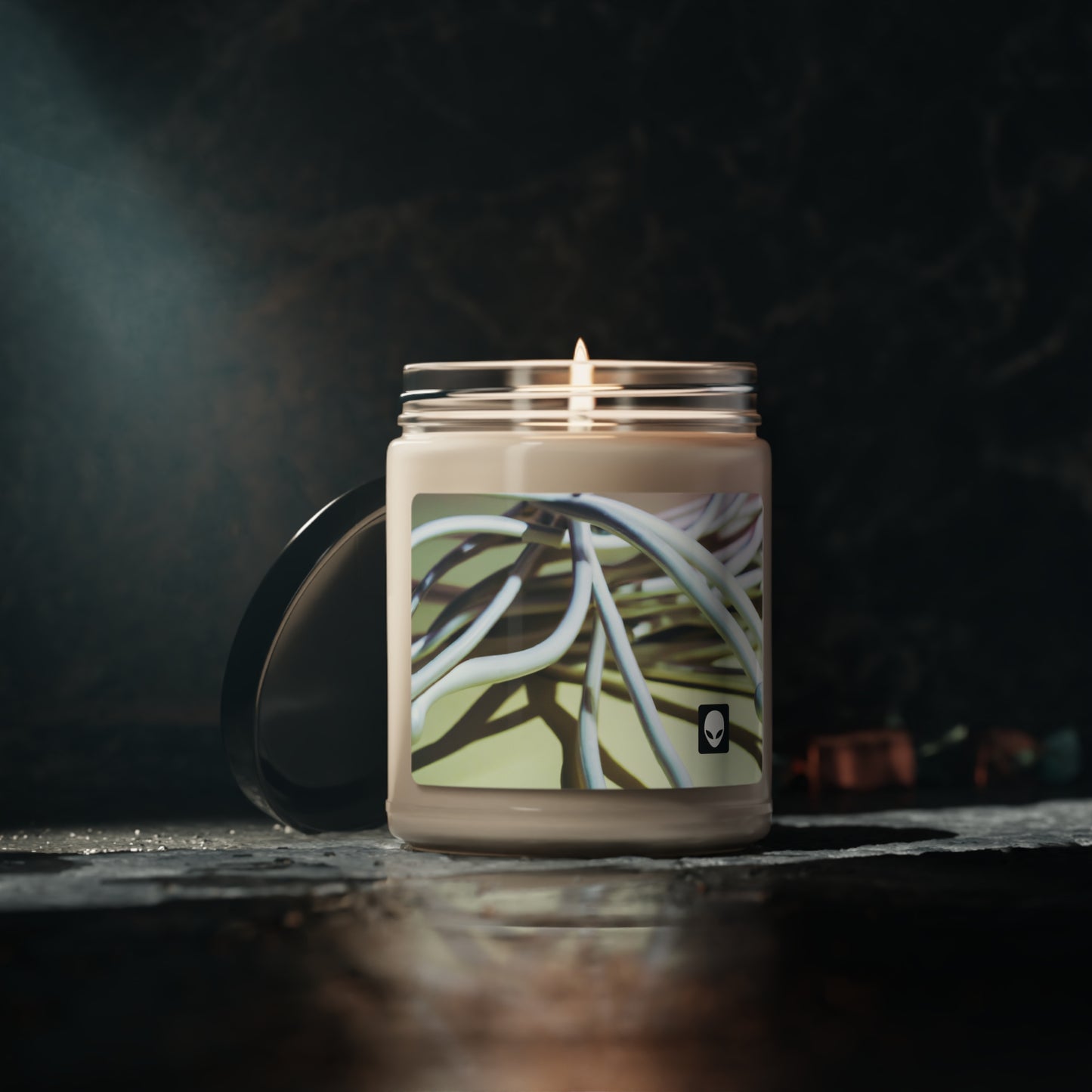 "Abstract Artistry: Constructing Emotion from Common Objects" - The Alien Eco-friendly Soy Candle