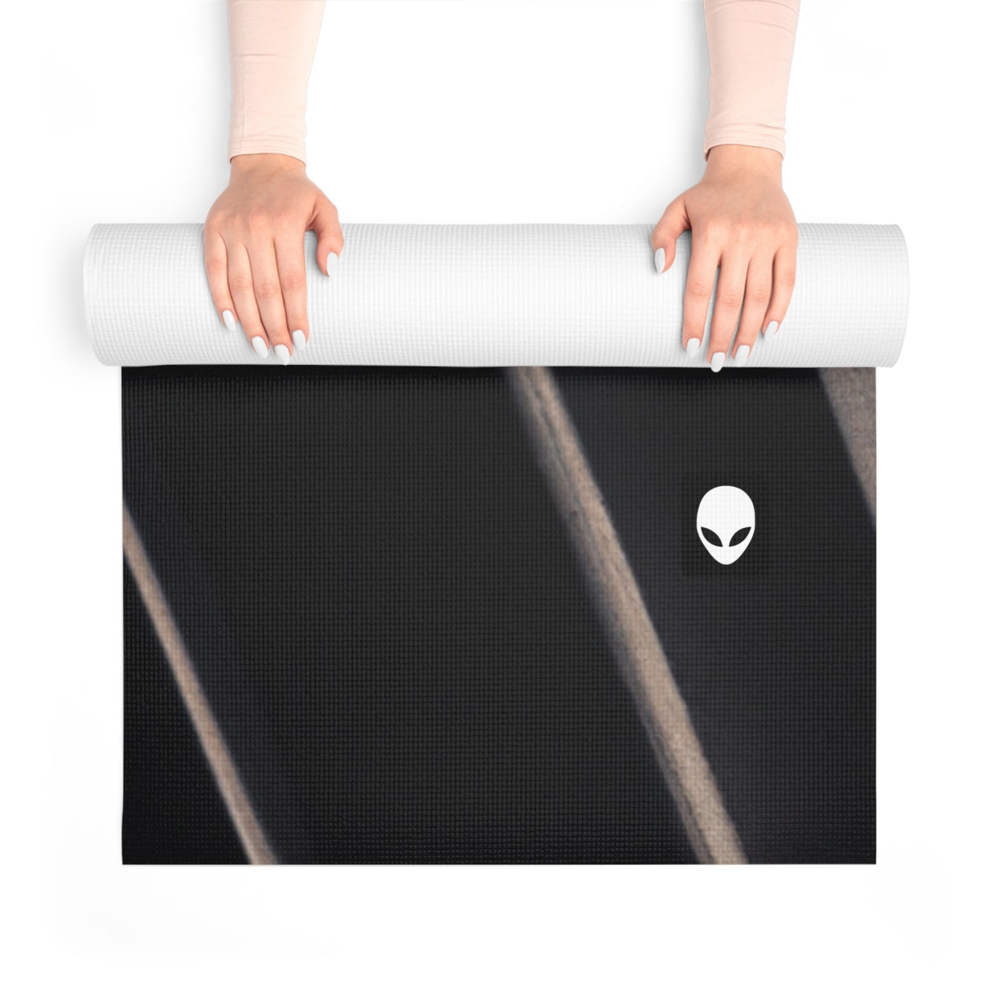 "Light and Dark Interplay: Exploring the Creative Shapes and Textures of Shadow and Light" - The Alien Yoga Mat