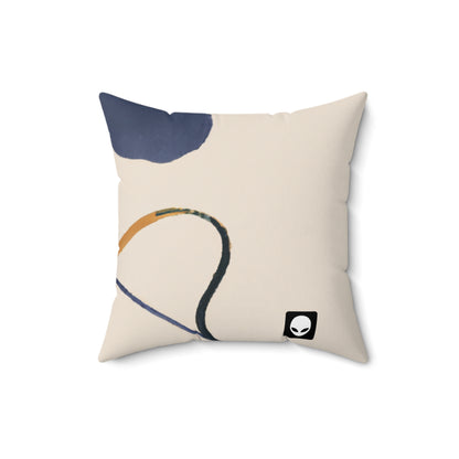 "Geometric Contrast: Exploring Color Through Geometry" - The Alien Square Pillow