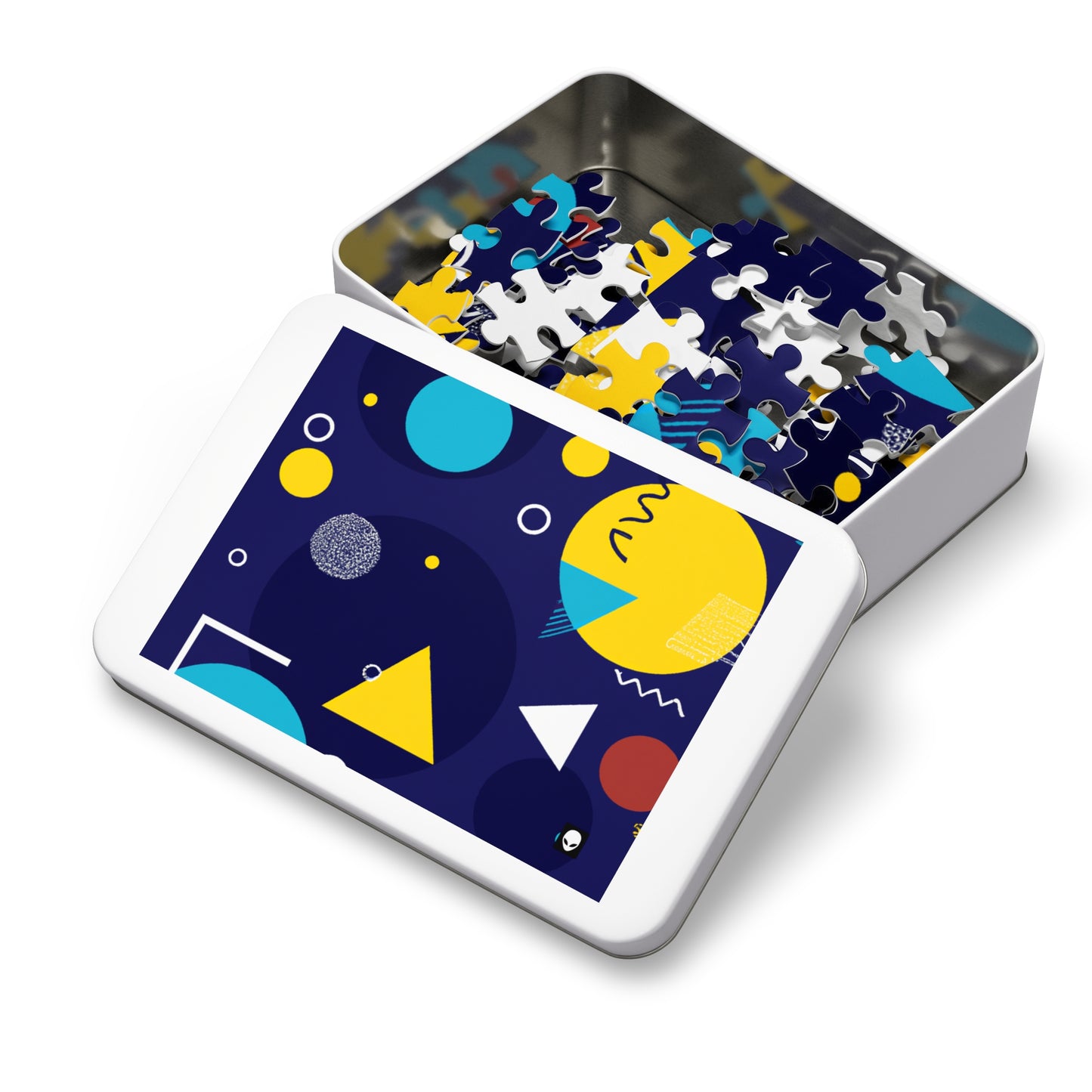 "Geometric Fusion: Bringing Your Vision to Colorful Life" - The Alien Jigsaw Puzzle