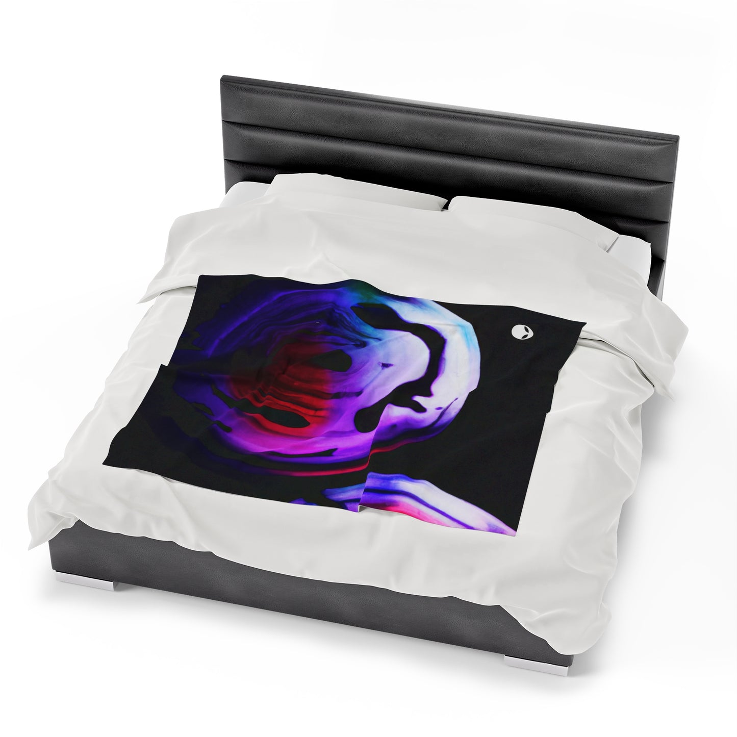 "Exploring Contrasts: A Colorful Dance of Luminance and Chromatic Aberration" - The Alien Velveteen Plush Blanket