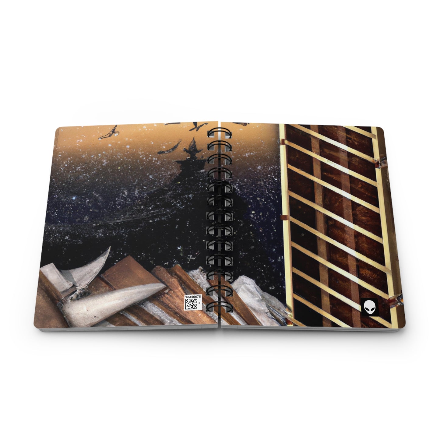 "A Tale of Storytelling Art: A Mixed Media Masterpiece" - The Alien Spiral Bound Journal