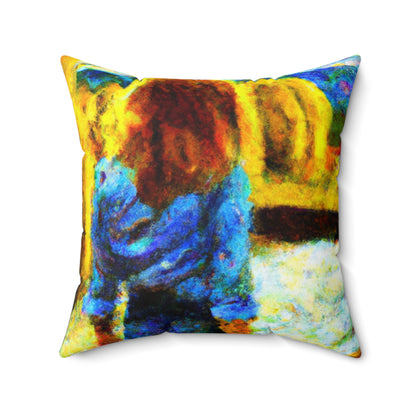 "A lo largo de las orillas del río de los dolores" - The Alien Square Pillow