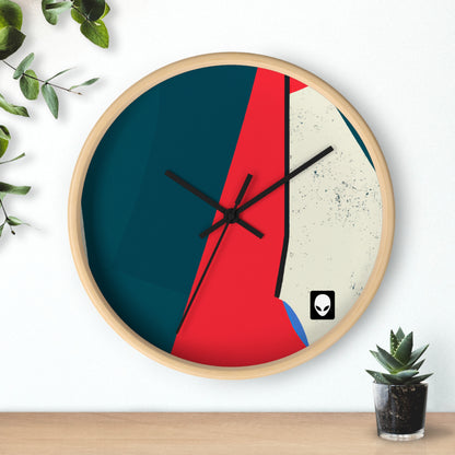 "Abstract Expressionism: Exploring Lines and Shapes" - The Alien Wall Clock