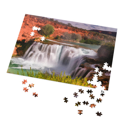 "Capturando la belleza de la naturaleza: creando un paisaje icónico en un arte vibrante" - The Alien Jigsaw Puzzle