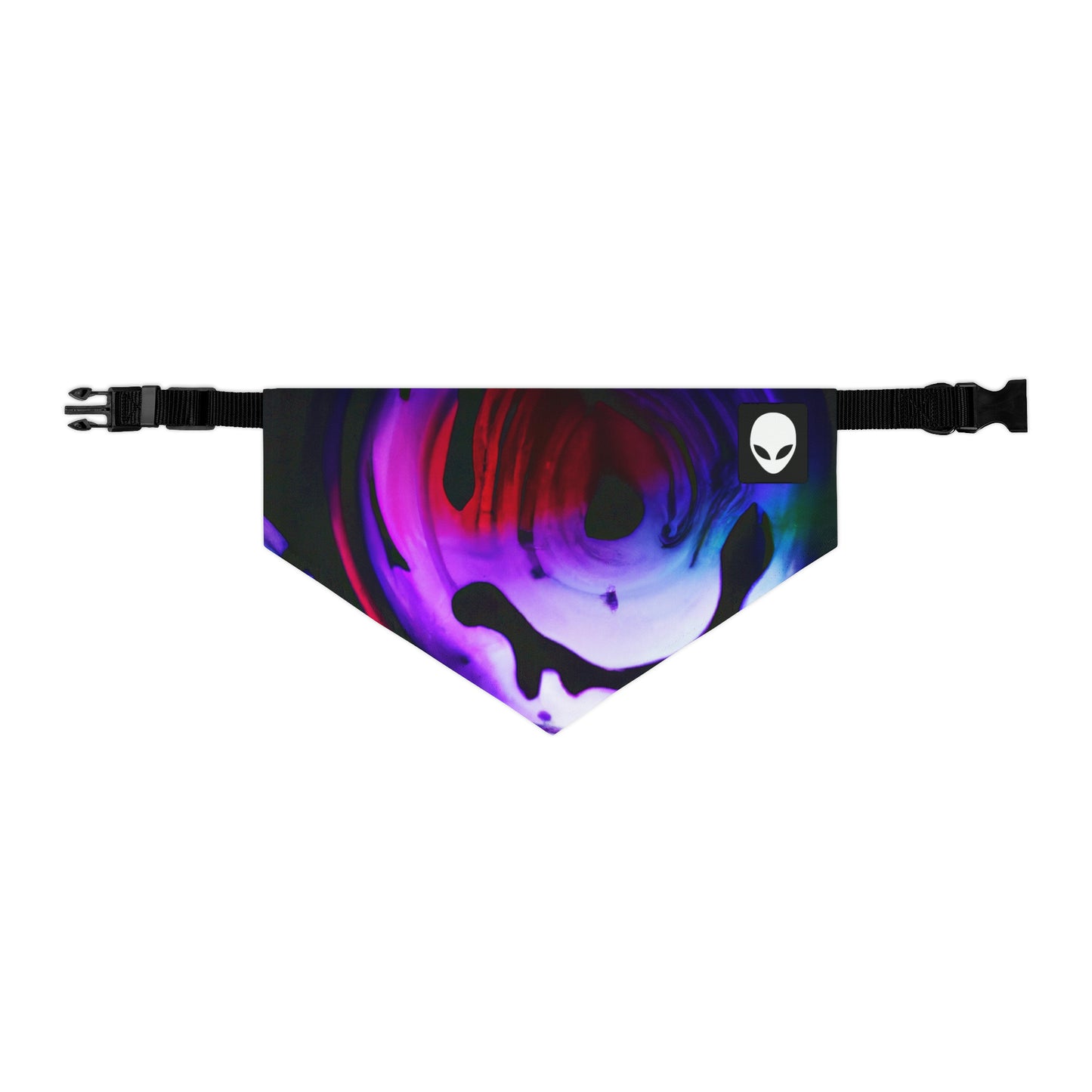 "Exploring Contrasts: A Colorful Dance of Luminance and Chromatic Aberration" - The Alien Pet Bandana Collar