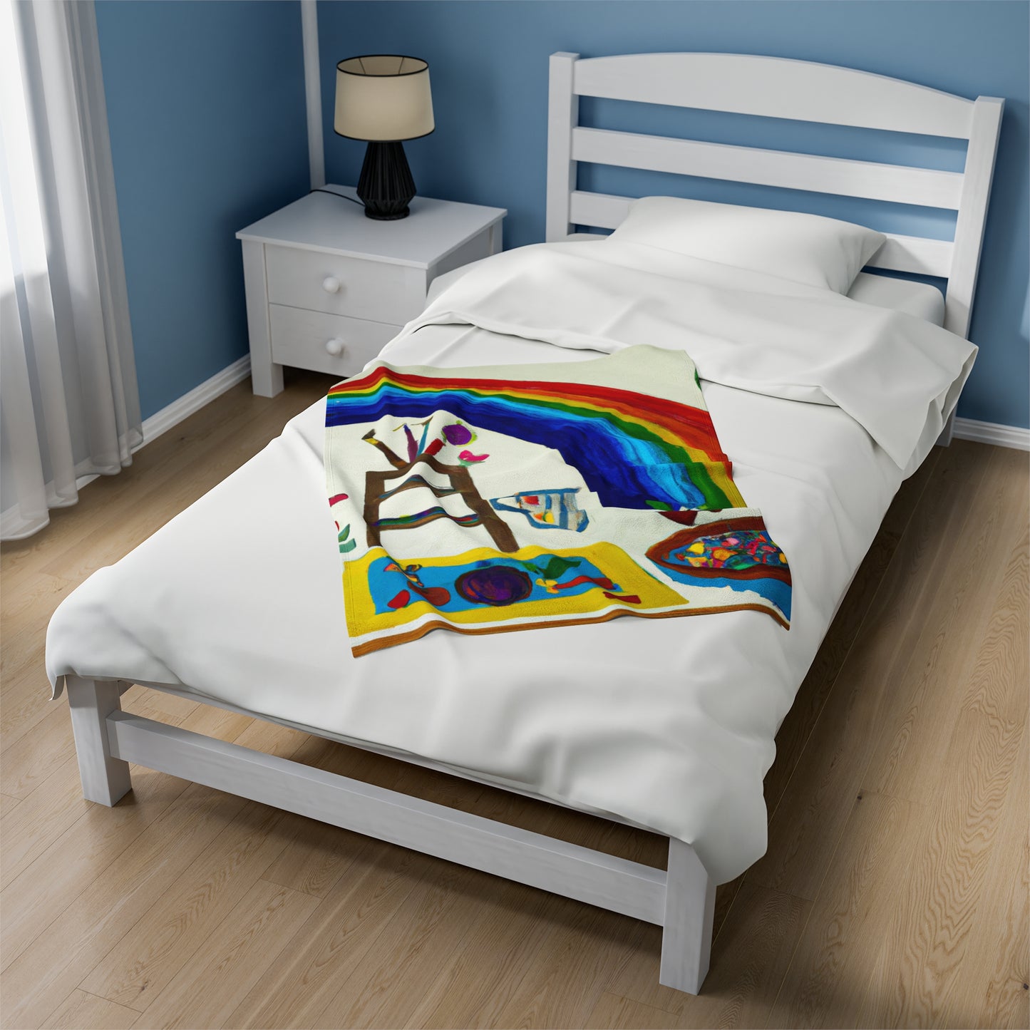 "A Fanciful Rainbow of Possibilities" - The Alien Velveteen Plush Blanket