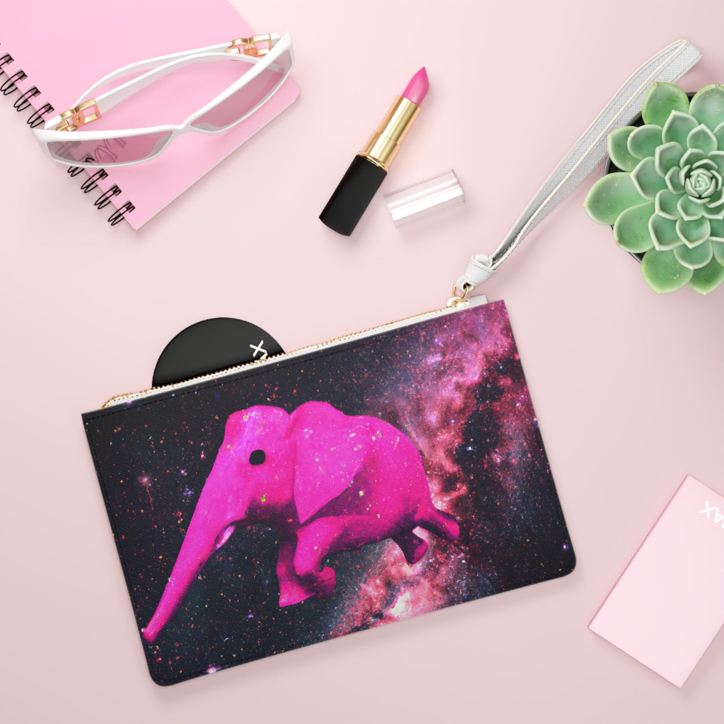 "Majestic Pinkelephant Exploration" - The Alien Clutch Bag