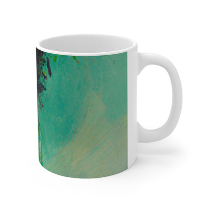 "Un día de verano perezoso: una oda abstracta" - Taza de cerámica The Alien 11 oz