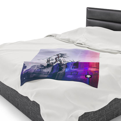 "Exploring Photographs in Color" - The Alien Velveteen Plush Blanket