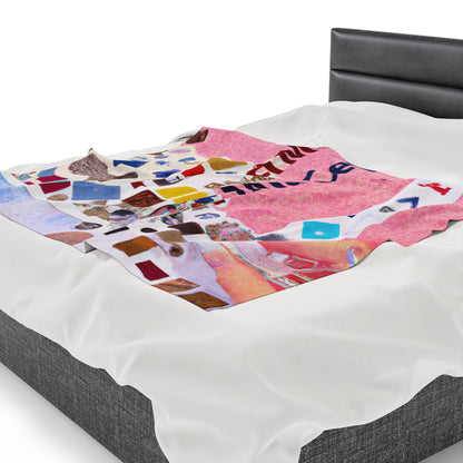 "Building an Online Identity: A Social Media Collage" - The Alien Velveteen Plush Blanket