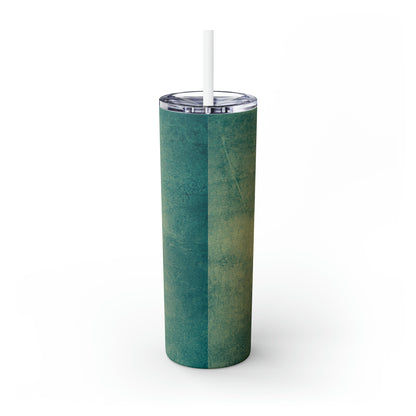 Metallic Marquetry - The Alien Maars® Skinny Tumbler with Straw 20oz