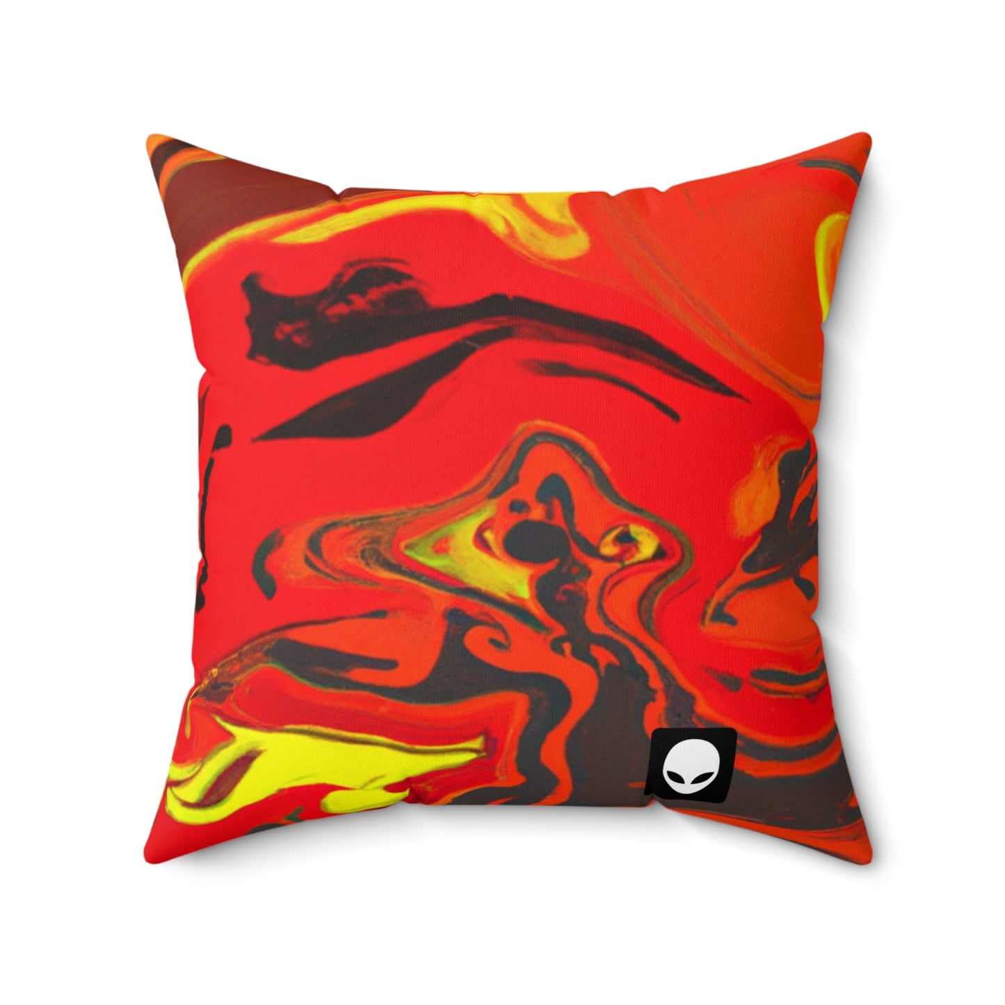 "Abstract Energy in Motion" - The Alien Square Pillow