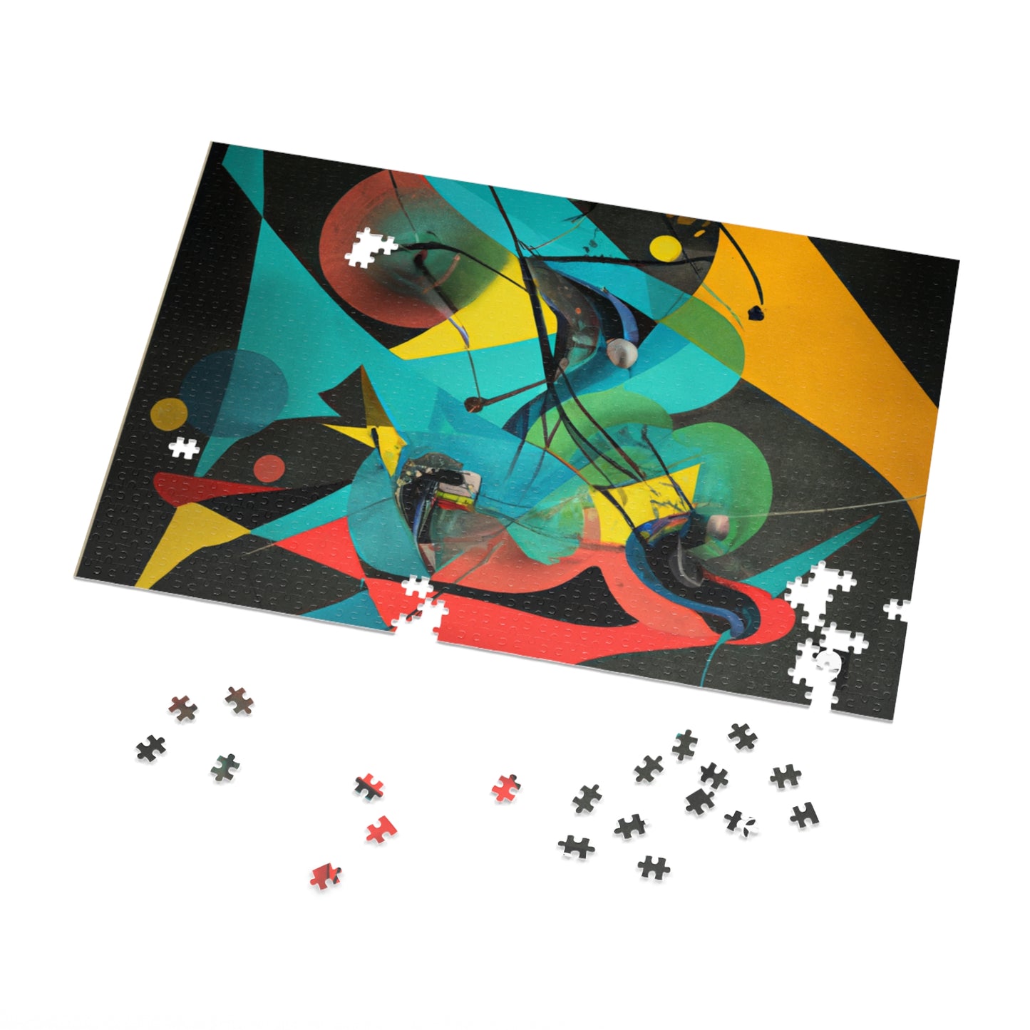 "Illusionary Perspective: A Colorful Dance of Light" - The Alien Jigsaw Puzzle