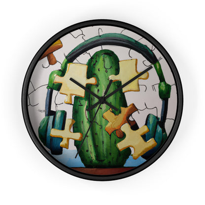 "Cactified Puzzle Time" - The Alien Wall Clock