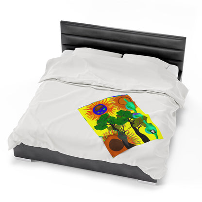 "Collision of Nature's Beauty" - The Alien Velveteen Plush Blanket