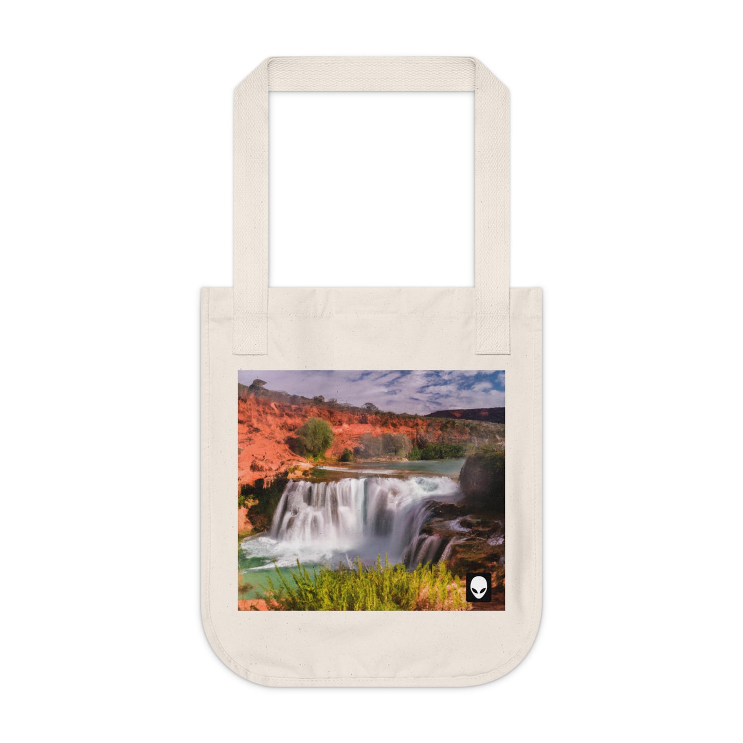 "Capturando la belleza de la naturaleza: creando un paisaje icónico en un arte vibrante" - The Alien Eco-friendly Tote Bag