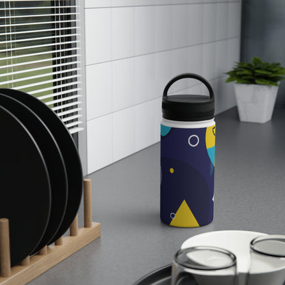 "Geometric Fusion: Bringing Your Vision to Colorful Life" - The Alien Stainless Steel Water Bottle, Handle Lid