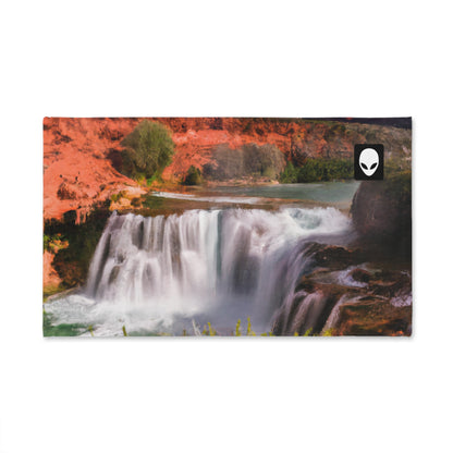 "Capturing Nature's Beauty: Crafting an Iconic Landscape in Vibrant Art" - The Alien Hand towel