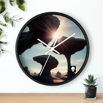 "Alien Landscape Odyssey" - The Alien Wall Clock